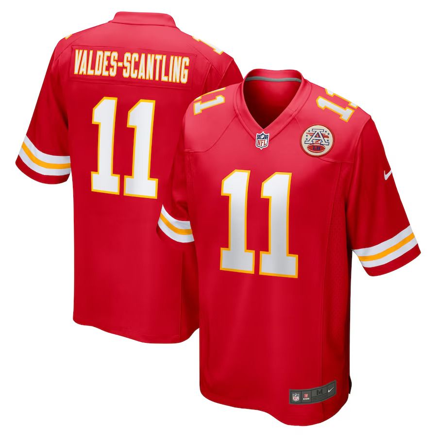 Men Kansas City Chiefs 11 Marquez Valdes-Scantling Nike Red Game NFL Jersey